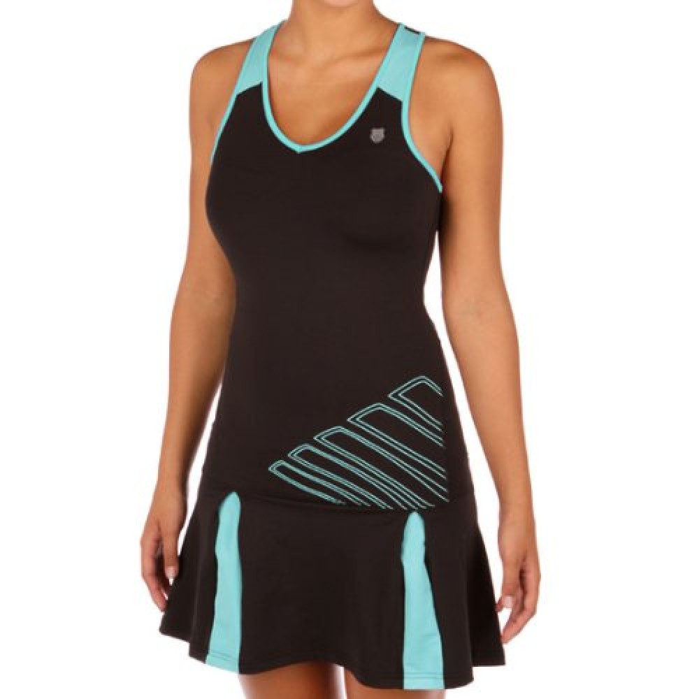 

Платье для денщин K-Swiss Womens Big short split dress black/blue (S)