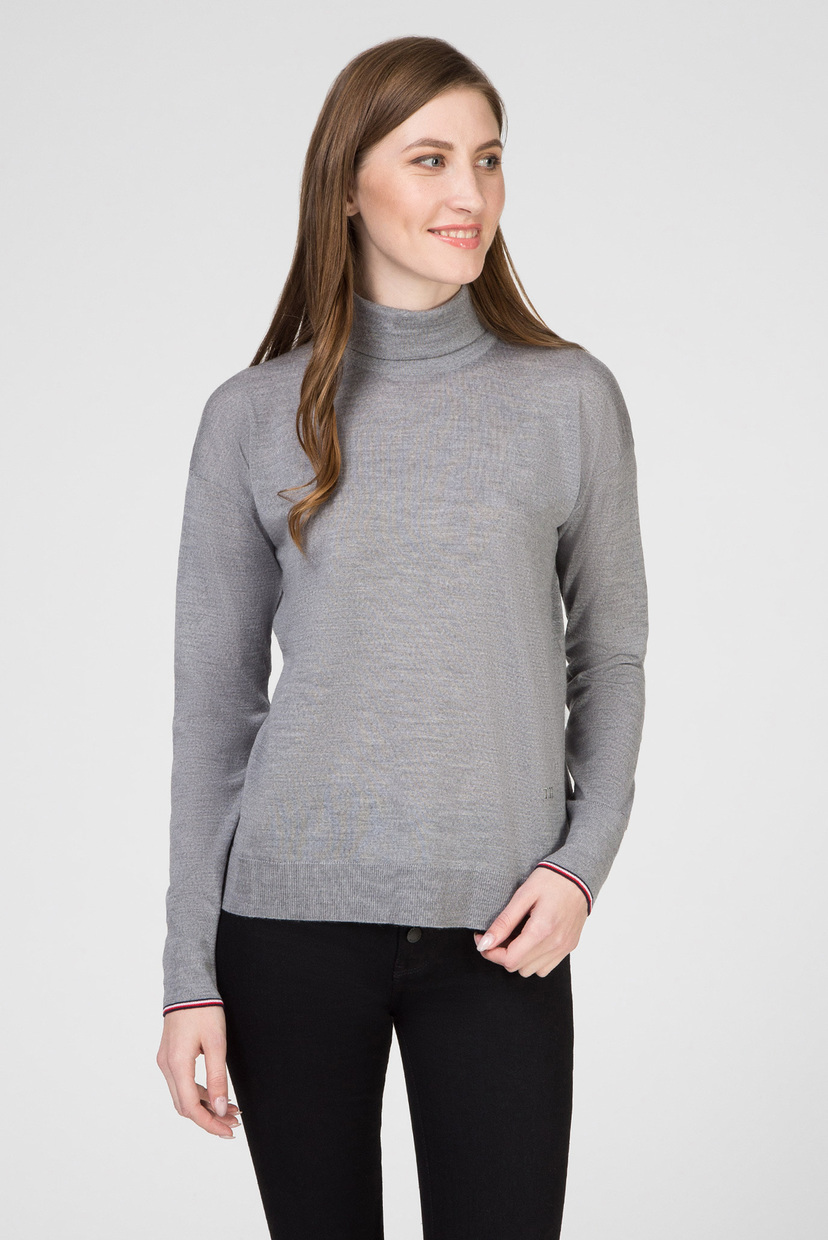 

Женский серый шерстяной гольф TH ESSENTIAL ROLL-NK Tommy Hilfiger XXS WW0WW25581