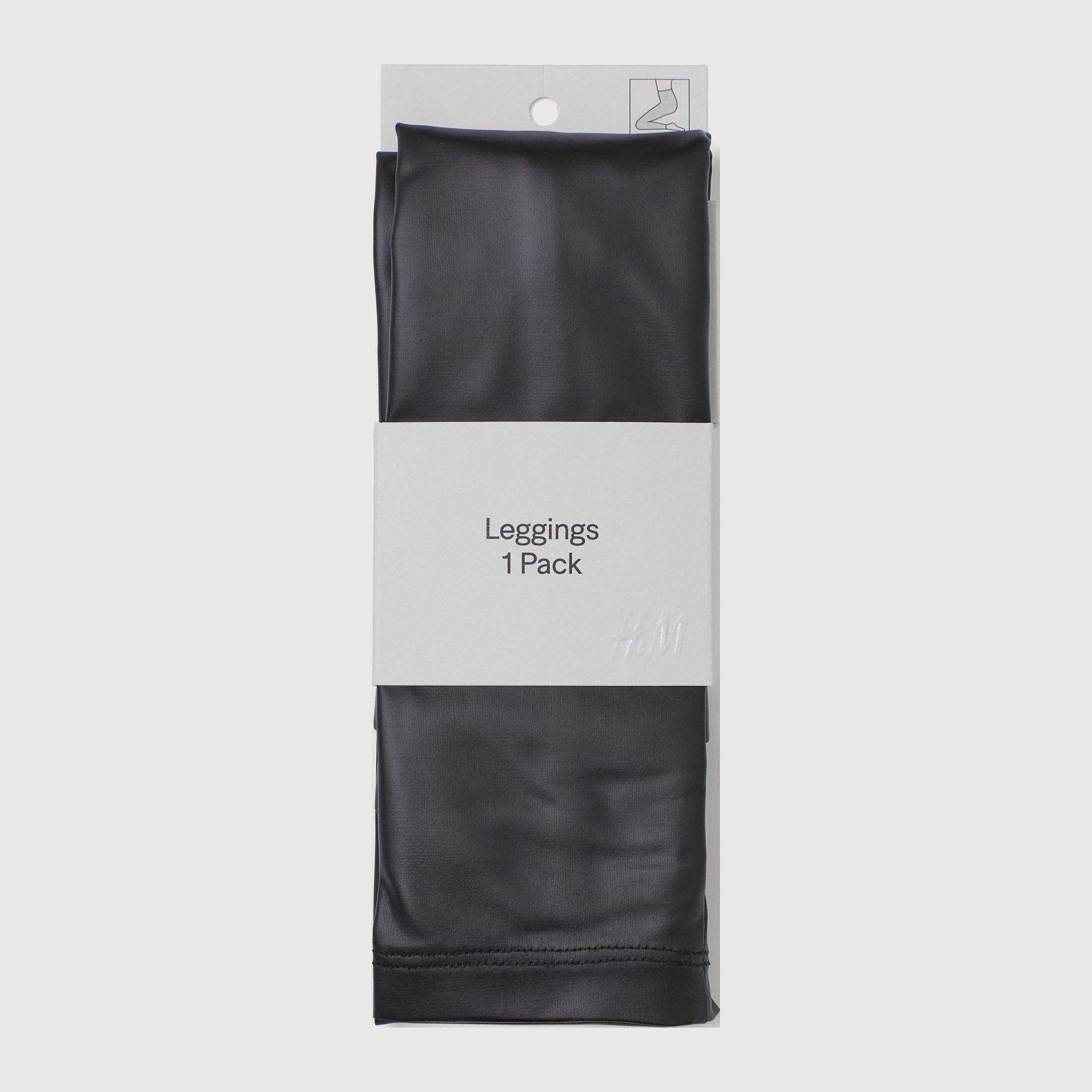 

Леггинсы из искусственной кожи H&M 9317202-AAAD 2XL Черные