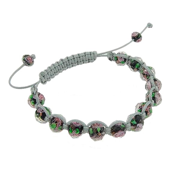 

Женский браслет на руку YA.VA Handmade бижутерия в стиле Шамбала Дикая Роза B0250258 фиолетовый, регулируемый размер
