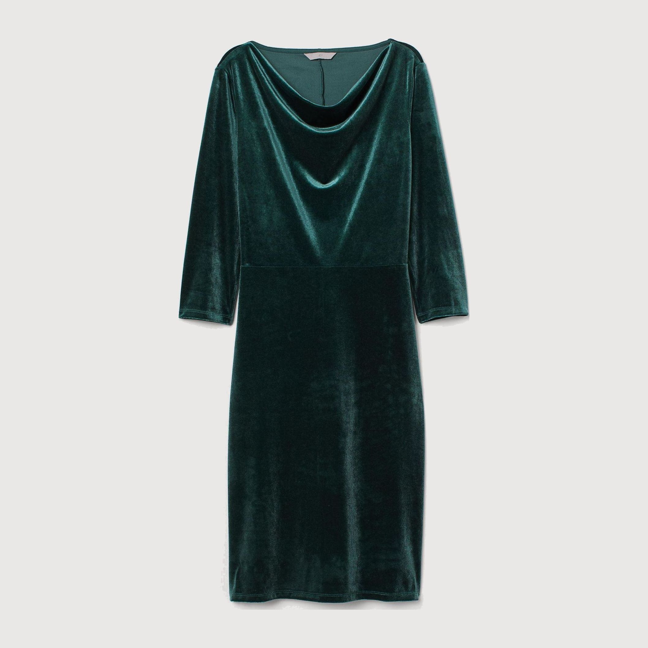 

Платье H&M 8008040-ACUZ  Изумрудное, Платье H&M 8008040-ACUZ XL Изумрудное