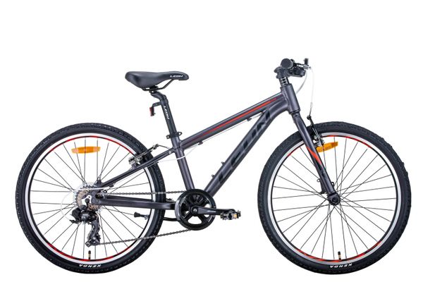 

Велосипед 24" Leon JUNIOR 2021 (антрацитовый с красным (м))