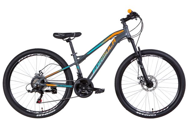 

Велосипед AL 26" Formula BLACKWOOD AM DD 2021 (серо-оранжевый с голубым (м))