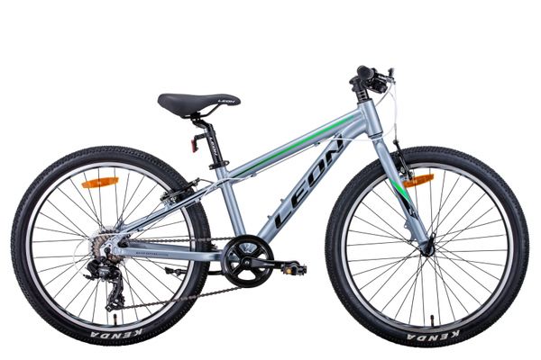

Велосипед 24" Leon JUNIOR 2021 (серебристо-черный с зеленым)