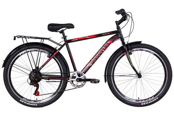 

Велосипед 26" Discovery PRESTIGE MAN 2021 (черно-красный с хаки (м))