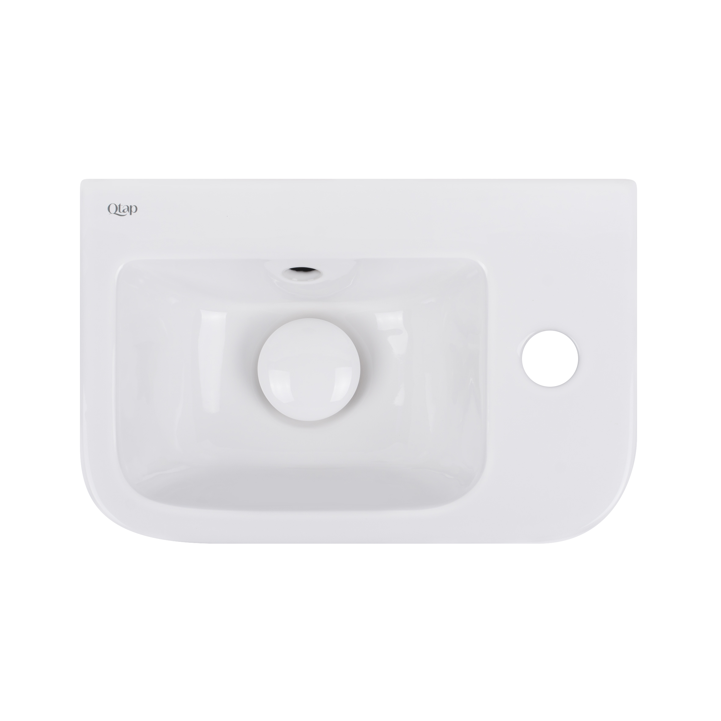 

Раковина Qtap Tern с донным клапаном QT171110100RW (SR203404)