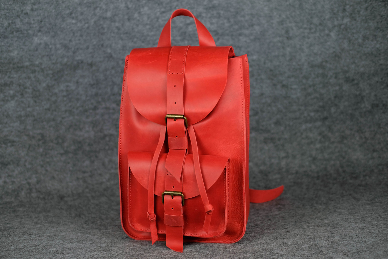 

Рюкзак женский винтажная кожа Berty 73-4355 Красный