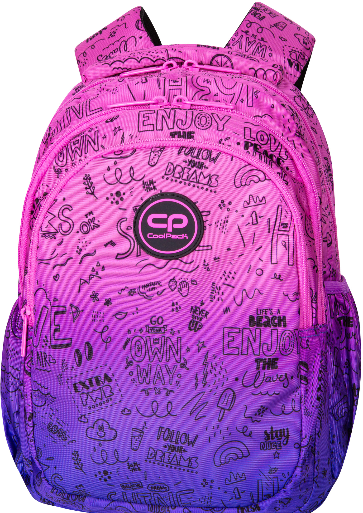 

Рюкзак молодежный CoolPack Jerry PURPLE SCRIBLE (D029341)