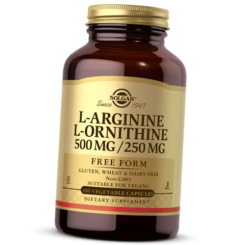 

Аргинин и Орнитин, L-Arginine/L-Ornithine , Solgar 100вегкапс (27313017)