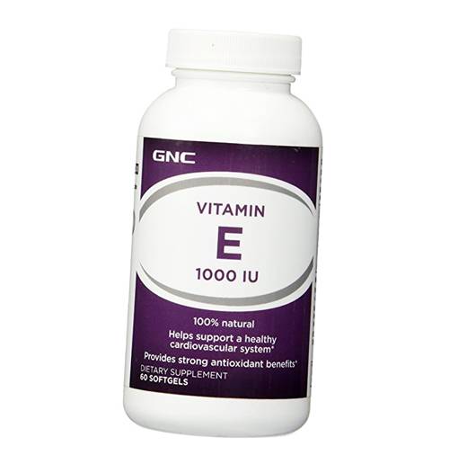 

Натуральный Витамин Е, Natural Vitamin E 1000, GNC 60гелкапс (36120065)