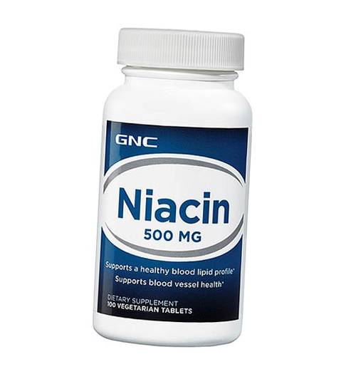 

Ниацин, Niacin 500, GNC 100вегтаб (36120067)