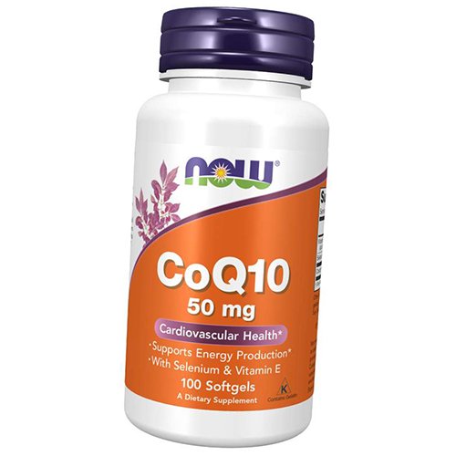 

Коэнзим Q10 с Витамином Е и Селеном, CoQ10 50, Now Foods 100гелкапс (70128024)