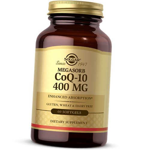 

Коэнзим Q10 Мегасорб, Megasorb CoQ-10 400, Solgar 60гелкапс (70313028)