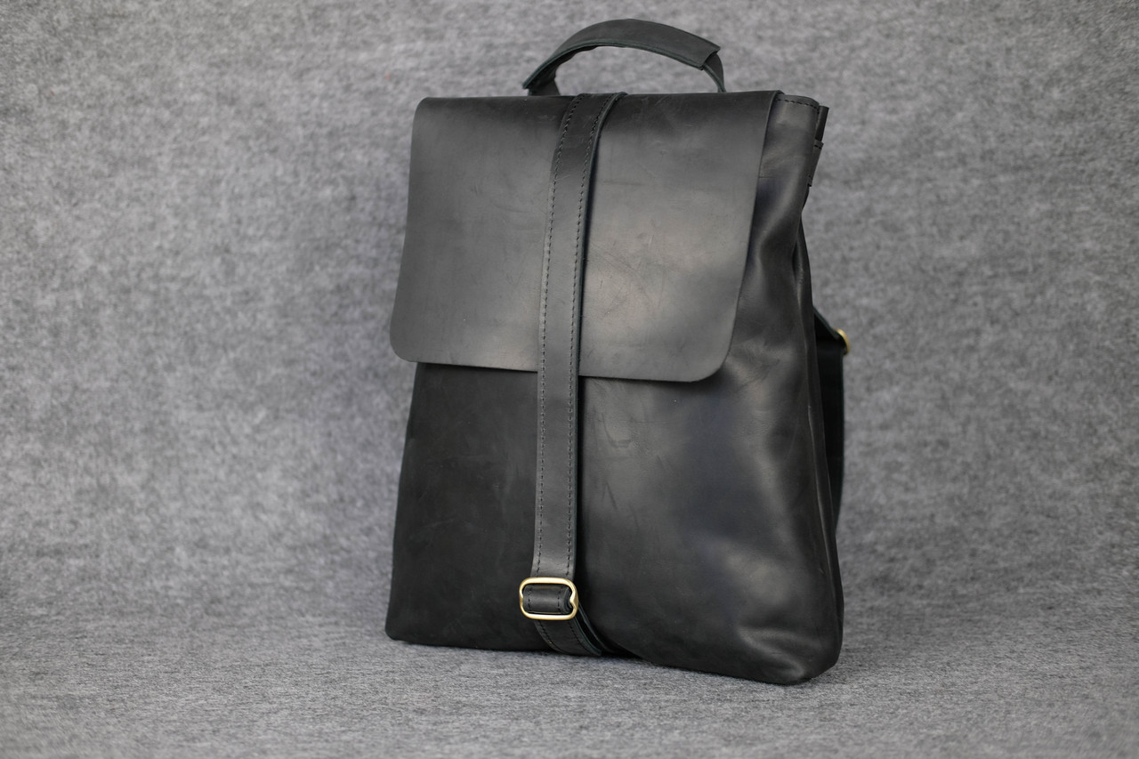 

Рюкзак женский винтажная кожа Berty 71-4216 Черный