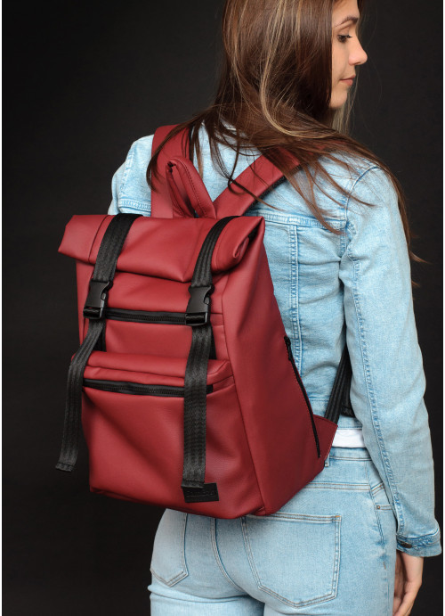 

Рюкзак ролл Sambag унісекс RollTop LTT бордо