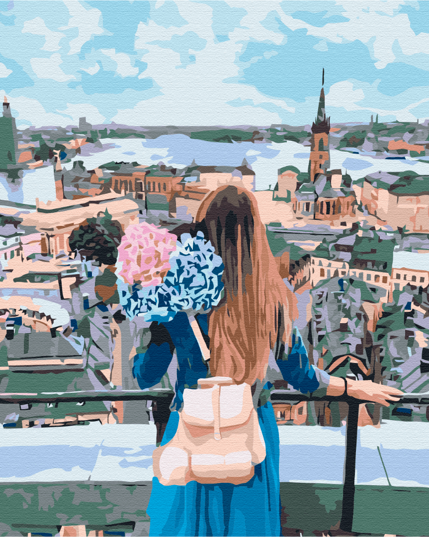 

Картина по номерам "Взгляд на город" BrushMe холст на подрамнике 40x50см BS29260