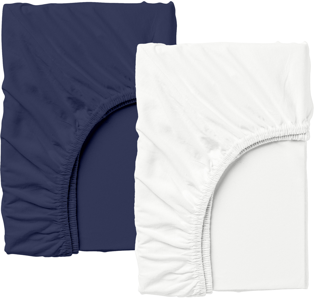 

Набор Cosas простынь на резинке 180x200 2 шт Set_White_DarkBlue