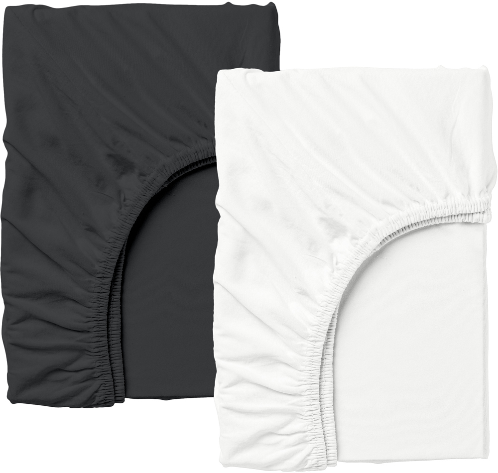 

Набор Cosas простынь на резинке 90x200 2 шт Set_White_Black