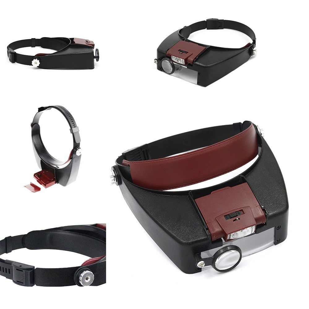 

Бинокулярная налобная лупа Magnifier 1.5x - 10x с регулируемой подсветкой