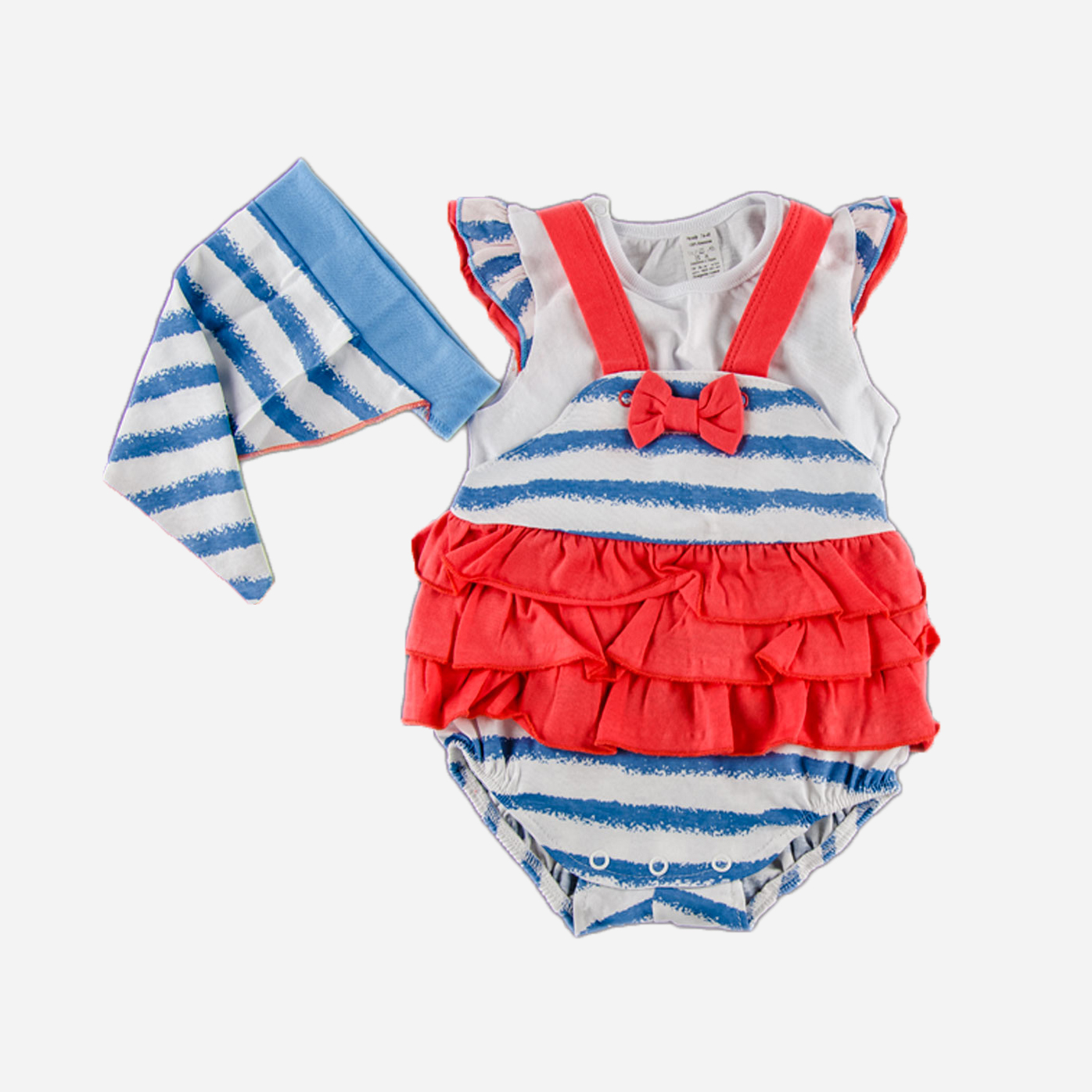 

Комплект (футболка + боди + косынка) ЛЯЛЯ 3ТК032-2-192 86 см Синий