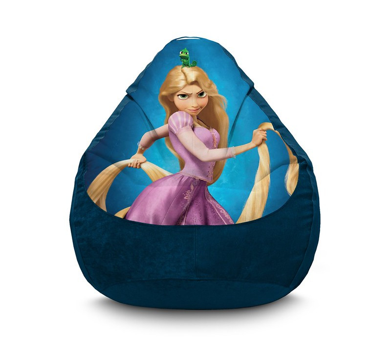 

Кресло мешок iPuff "Rapunzel and Pascal" Флок XXL (90х125 см) Синий