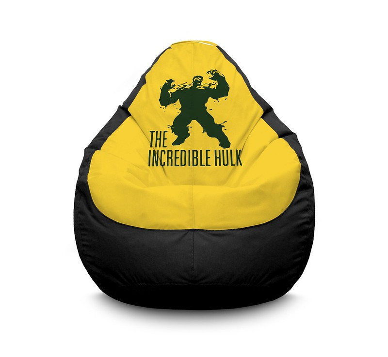 

Кресло мешок iPuff "Hulk. Logo" Оксфорд XXL (90х125 см) Черный
