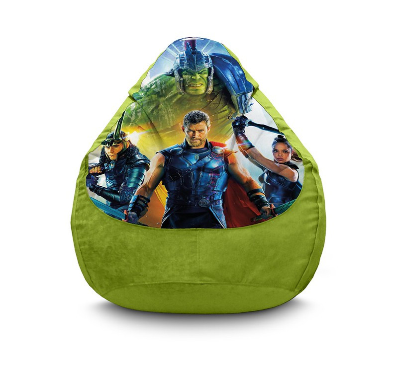 

Кресло мешок iPuff "Hulk, Thor, Loki and Valkyrie" Флок XL (80х110 см) Оливковый