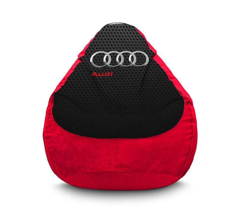 

Кресло мешок iPuff "Audi" Флок XL (80x110 см) Черный/Красный