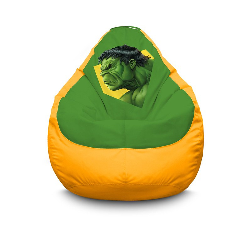 

Кресло мешок iPuff "Hulk. Face profile" Оксфорд XXXL (100х135 см) Желтый