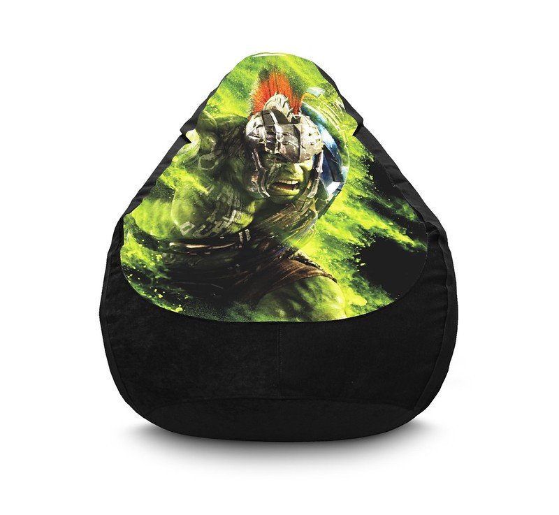 

Кресло мешок iPuff "Hulk. Fury" Флок XL (80х110 см) Черный