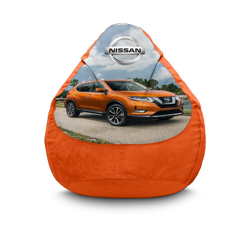 

Кресло мешок iPuff "Nissan. Qashqai. Orange" Флок XL (80x110 см) Оранжевый