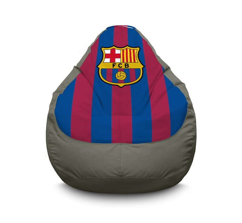 

Кресло мешок iPuff "Football. Barcelona. Gray" Оксфорд XXL (90х125 см) Серый