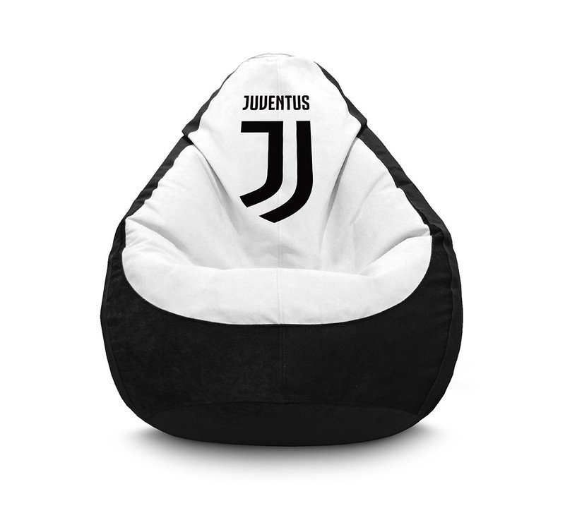 

Кресло мешок iPuff "Football. Juventus FC" Флок XXXL (100x135 см) Белый/Черный