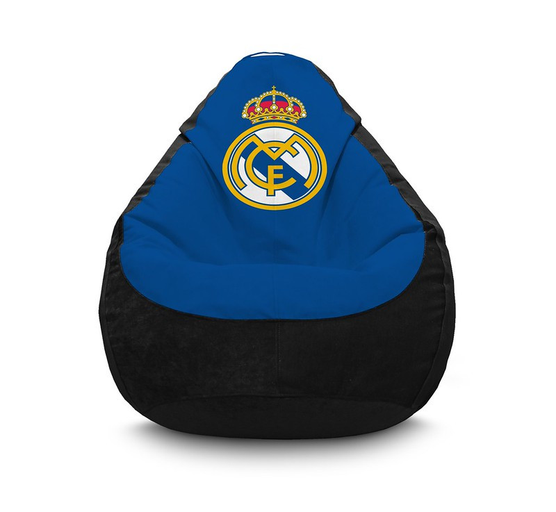 

Кресло мешок iPuff "Football. Real Madrid FC. Black" Флок XL (80x110 см) Синий/Черный