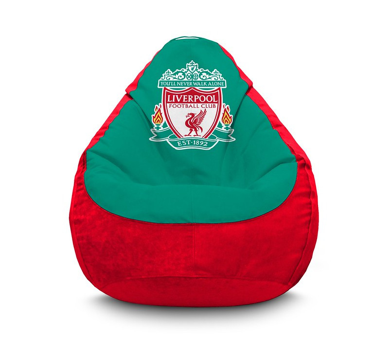 

Кресло мешок iPuff "Football. Liverpool FC. Red" Флок XXXL (100x135 см) Бирюзовый/Красный