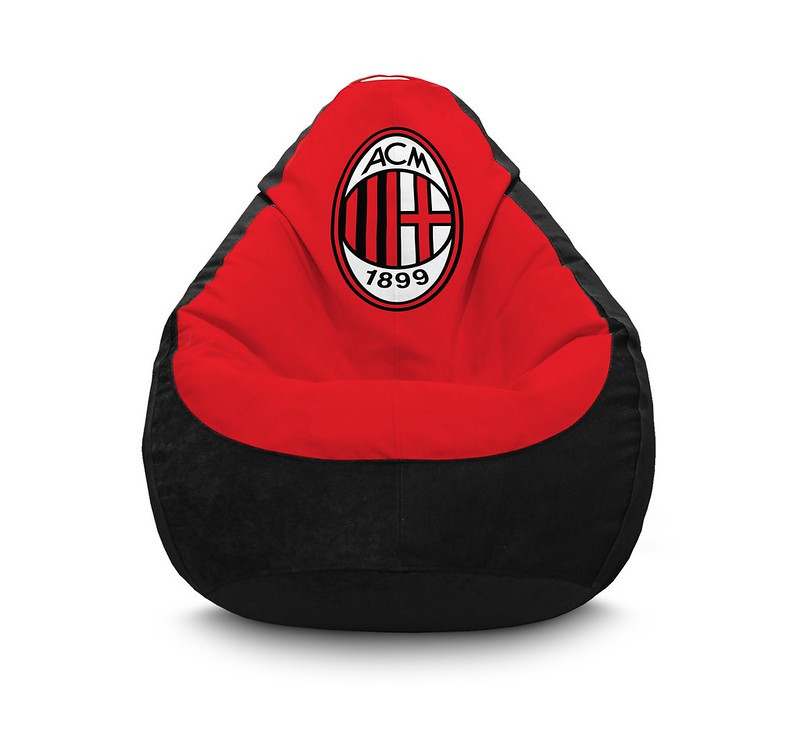 

Кресло мешок iPuff "Football. Milan FC" Флок XL (80x110 см) Красный/Черный