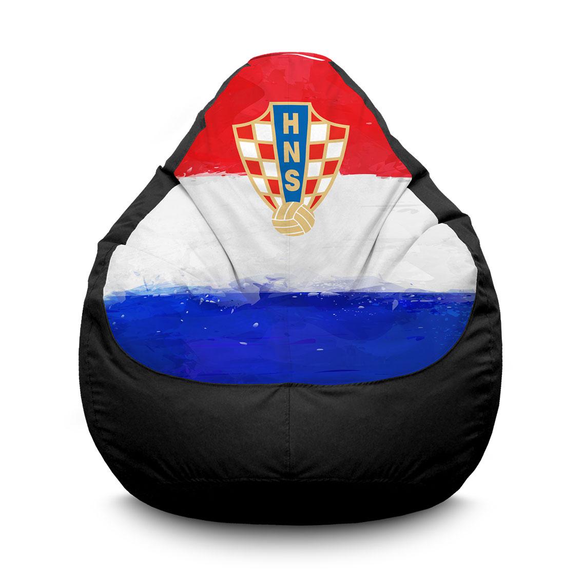 

Кресло мешок iPuff "Сборная Хорватии" Оксфорд XXXL (100х135 см) Черный