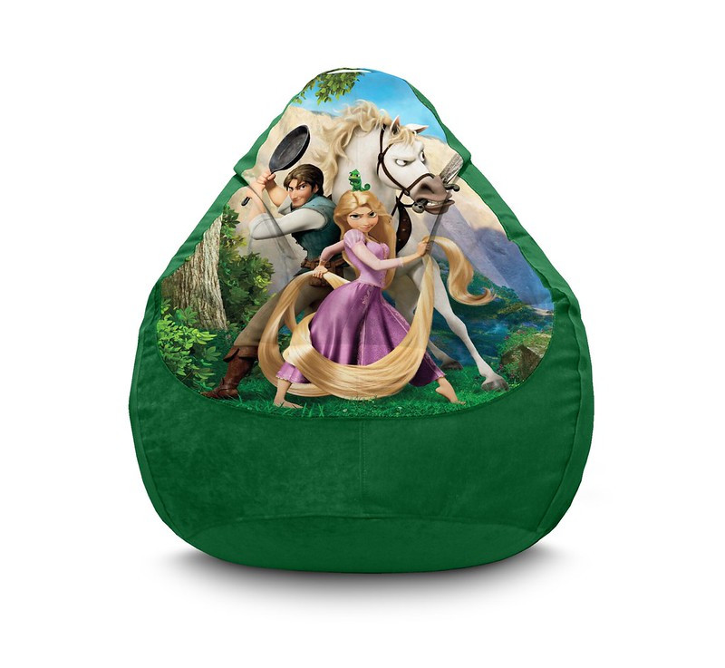 

Кресло мешок iPuff "Rapunzel and Flynn Rider" Флок XXL (90х125 см) Зелёный