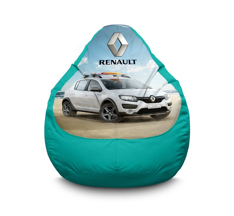 

Кресло мешок iPuff "Renault. Sandero" Оксфорд XL (80х110 см) Бирюзовый
