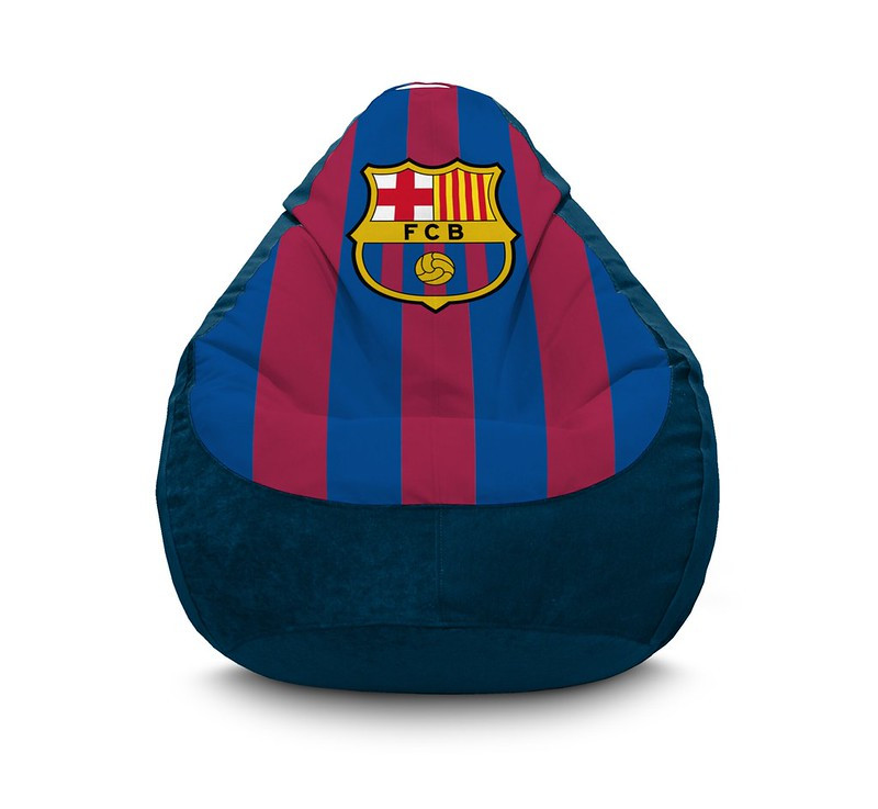 

Кресло мешок iPuff "Football. Barcelona" Флок XL (80x110 см) Синий