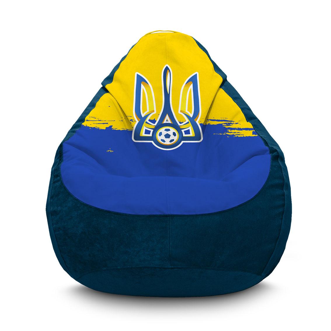 

Кресло мешок iPuff "Сборная Украины" Флок XXXL (100x135 см) Темно-синий
