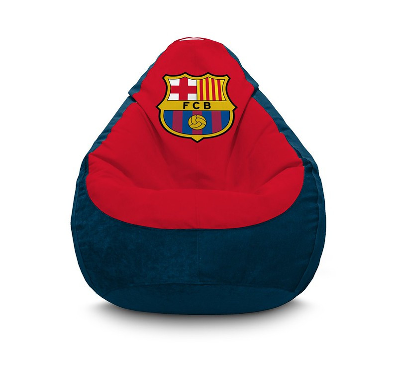 

Кресло мешок iPuff "Football. Barcelona FC" Флок XXL (90x125 см) Красный/Синий