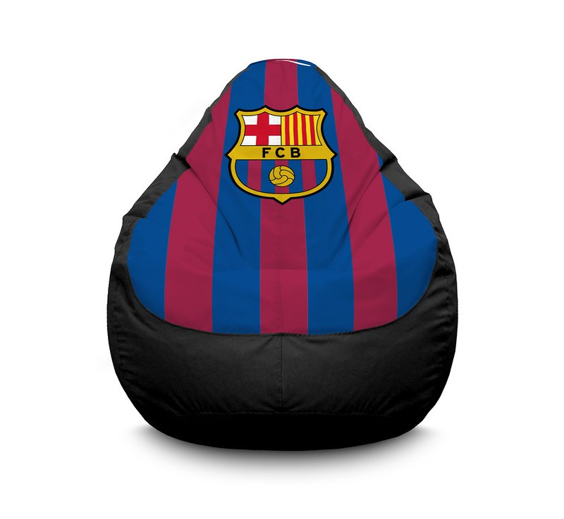 

Кресло мешок iPuff "Football. Barcelona. Black" Оксфорд XXL (90х125 см) Черный