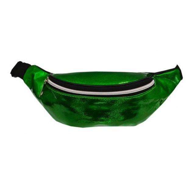 

Сумка-бананка на пояс или через плече блестящая зеленая 800-1152