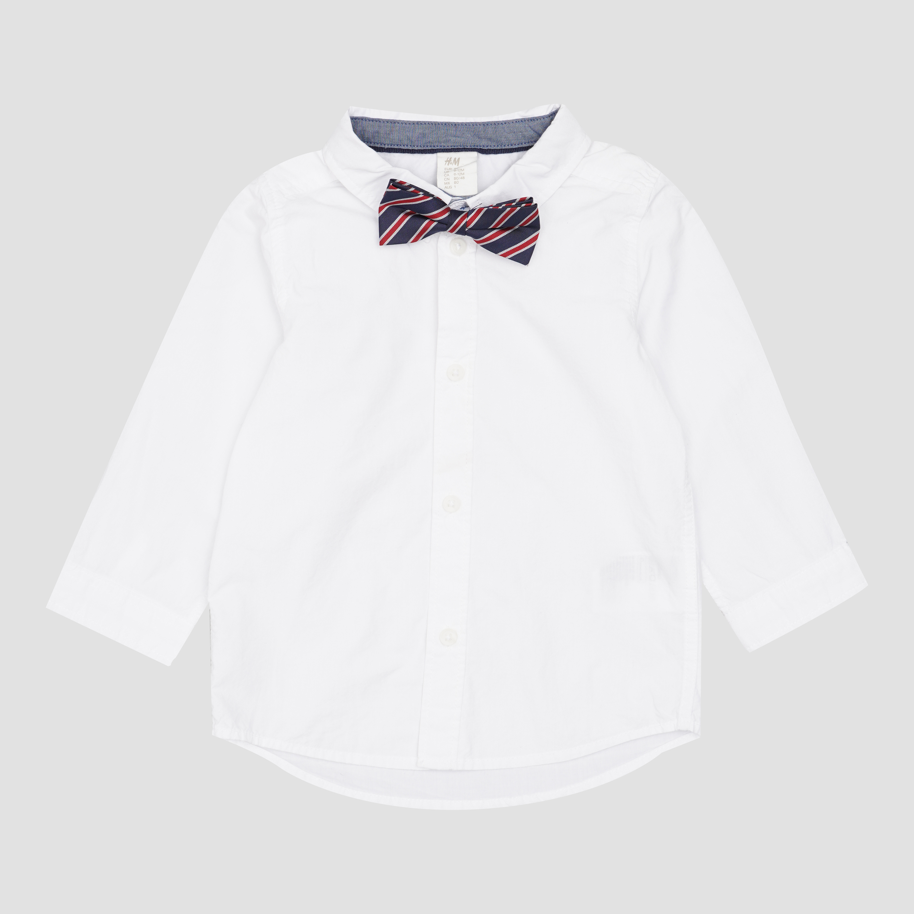 

Рубашка с бабочкой H&M HOM92246 80 см Белая (hm_2000000332246)