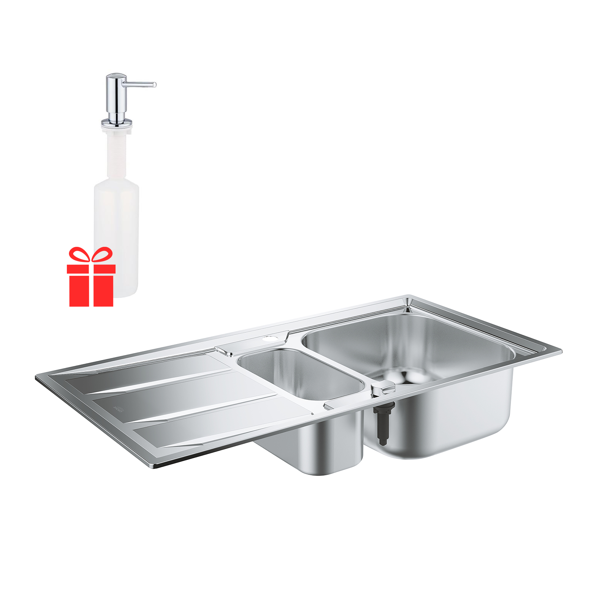 

Набор Grohe мойка кухонная K400 31567SD0 + дозатор для моющего средства Contemporary 40536000 (SX702235)