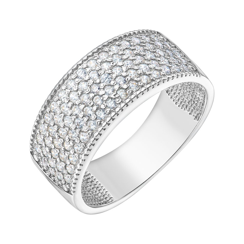 

Серебряное кольцо с фианитами 000149294 17.5 размера