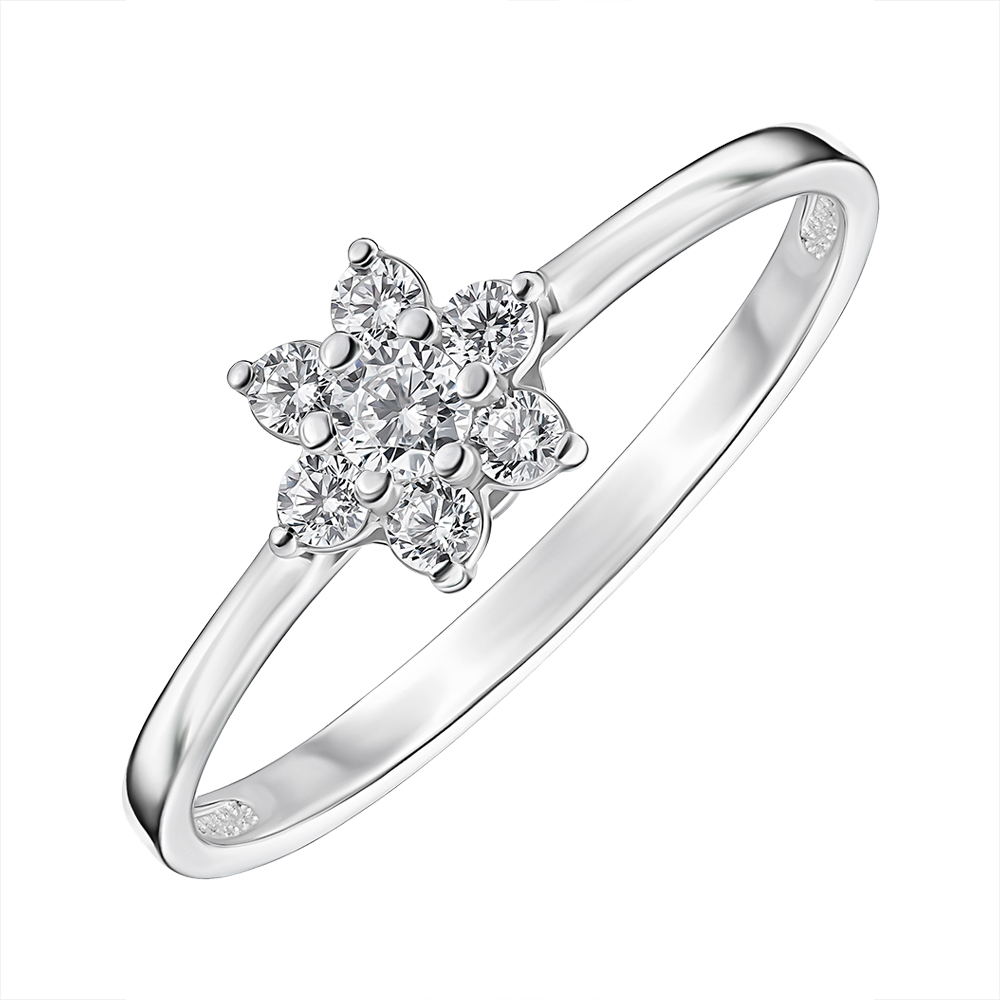 

Кольцо из серебра с фианитами 000148252 18.5 размера
