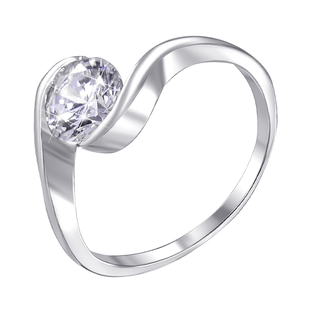 

Серебряное кольцо с фианитом 000140614 16 размера