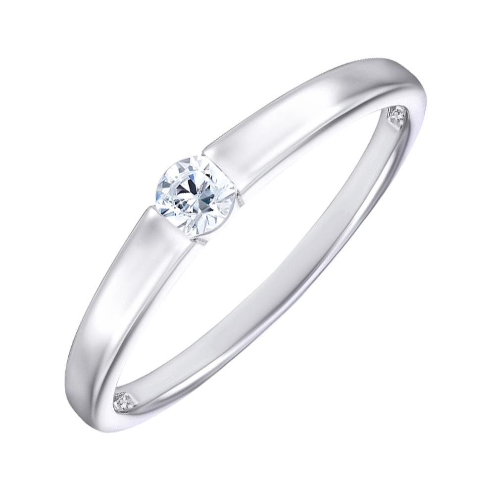

Серебряное кольцо с цирконием Swarovski 000103104 17.5 размера